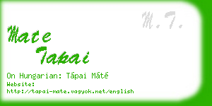 mate tapai business card